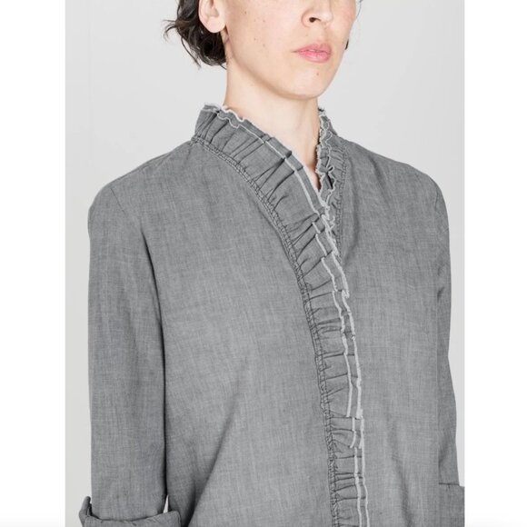 Isabel Marant Etoile "Lawendy" Chambray Shirt in Grey, size 38 (fits 2/4) - Picture 10 of 13